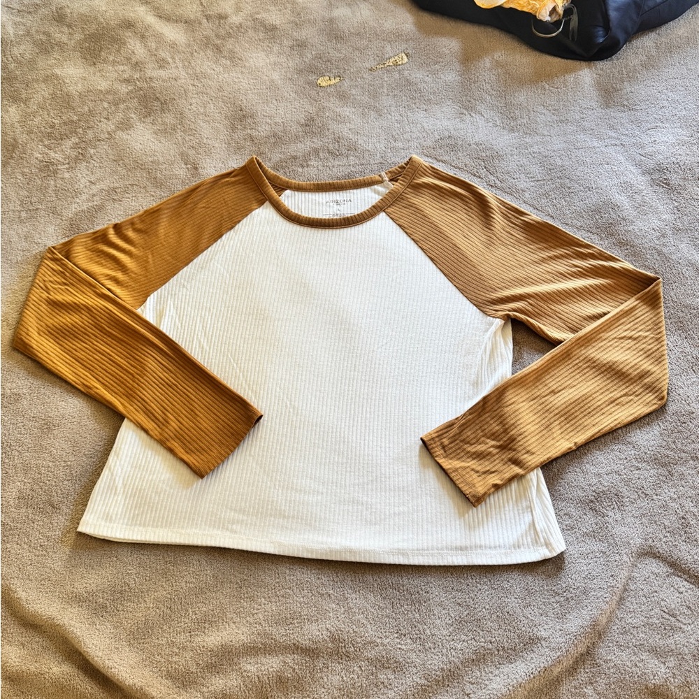 Arizona Jean Co. Ribbed Long Sleeve Top sz L